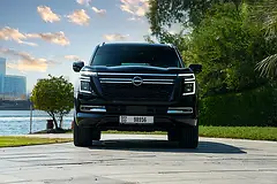 2025 Nissan Patrol for Rent in Al Garhoud (Black) rental in Al Garhoud, Dubai