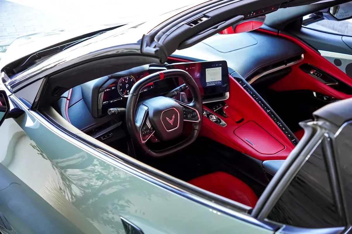 2024 Chevrolet Corvette for Rent in Al Garhoud (Green) photo 3