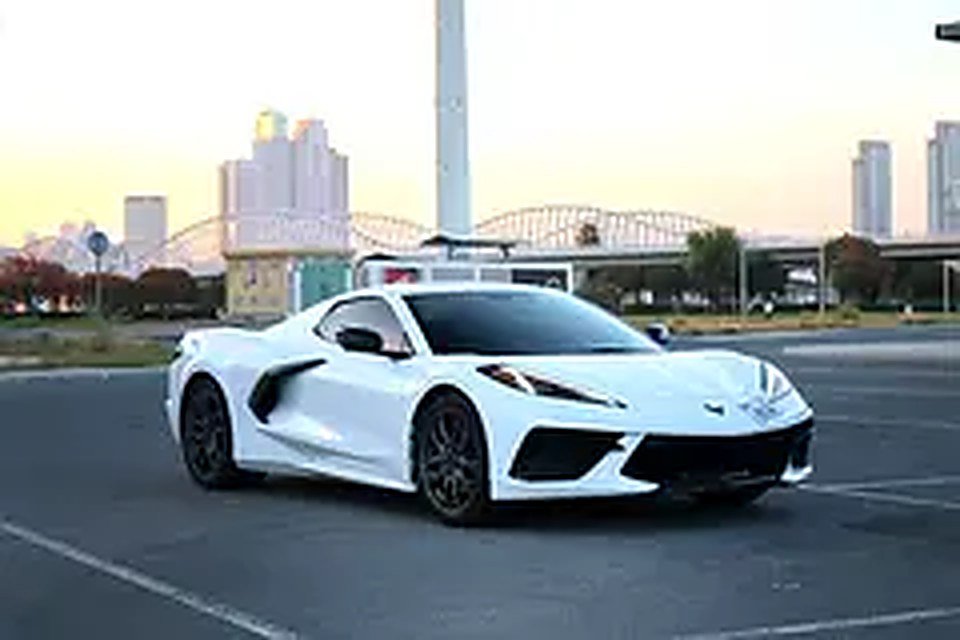 2025 Chevrolet Corvette for Rent in Business Bay (White) rental in Business Bay, Dubai