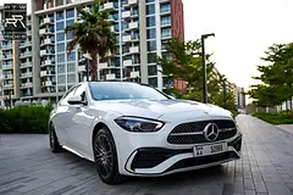 2024 Mercedes-Benz C-Class for Rent in Al Jaddaf (White) rental in Al Jaddaf, Dubai