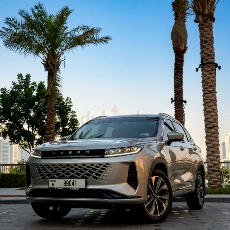 2026 Exeed LX for Rent in Downtown Dubai (Silver) rental in Downtown Dubai, Dubai
