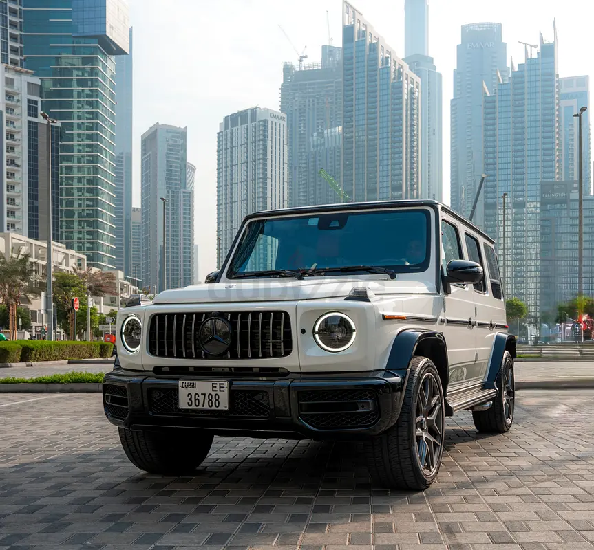 2024 Mercedes-Benz G-Class for Rent in Business Bay (White) rental in Business Bay, Dubai