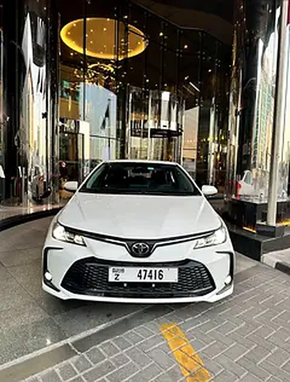 2025 Toyota Corolla for Rent in Business Bay (White, Automatic, 5 Seater, SPORT DRIVE) rental in Business Bay, Dubai