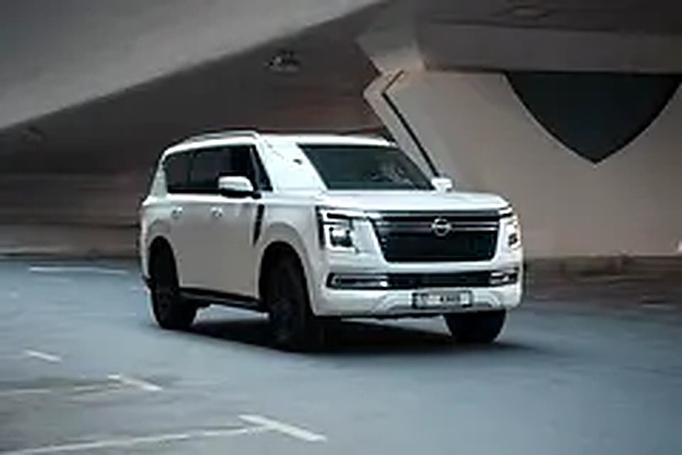 2025 Nissan Patrol for Rent in Business Bay (White, Manual, 8 Seater) rental in Business Bay, Dubai