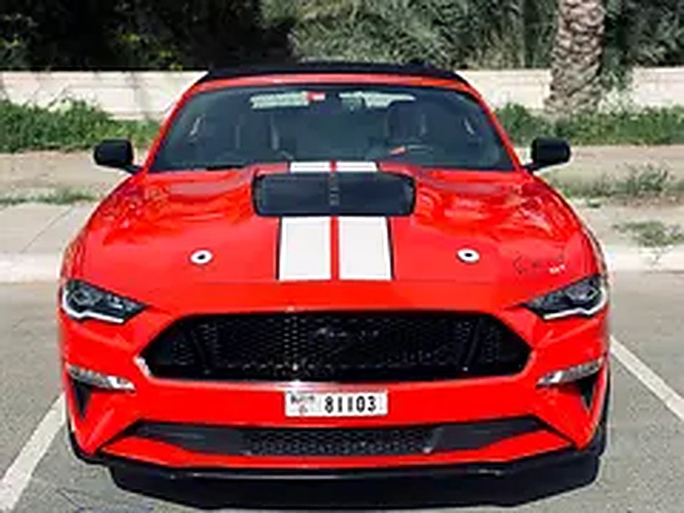 2020 Ford Mustang for Rent in Nad Al Sheba 3 (Red, Automatic, 4 Seater, Dar Bahar) photo 2