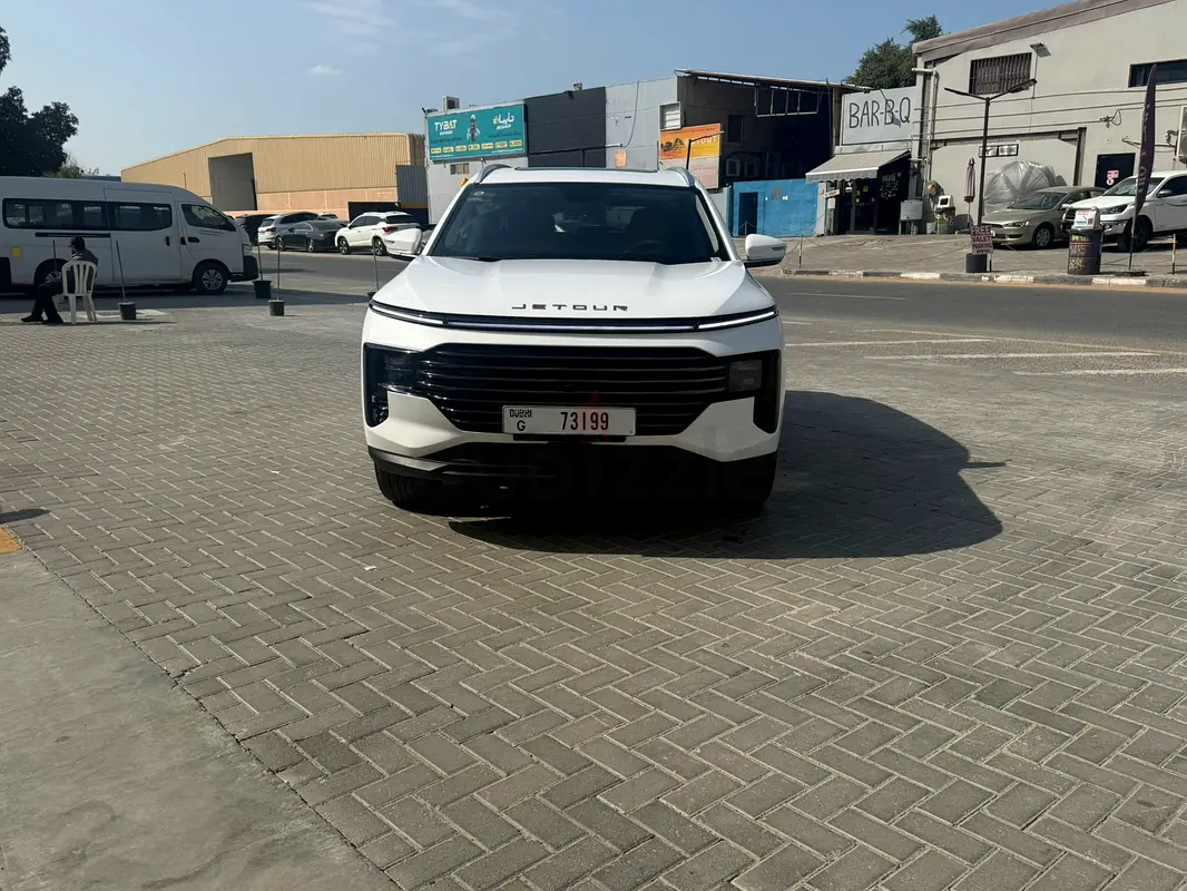 Hire 2026 Jetour X70 Plus in Al Quoz 4 (White, Automatic, 7 Seater, Speedy Machine) rental in Al Quoz 4, Dubai