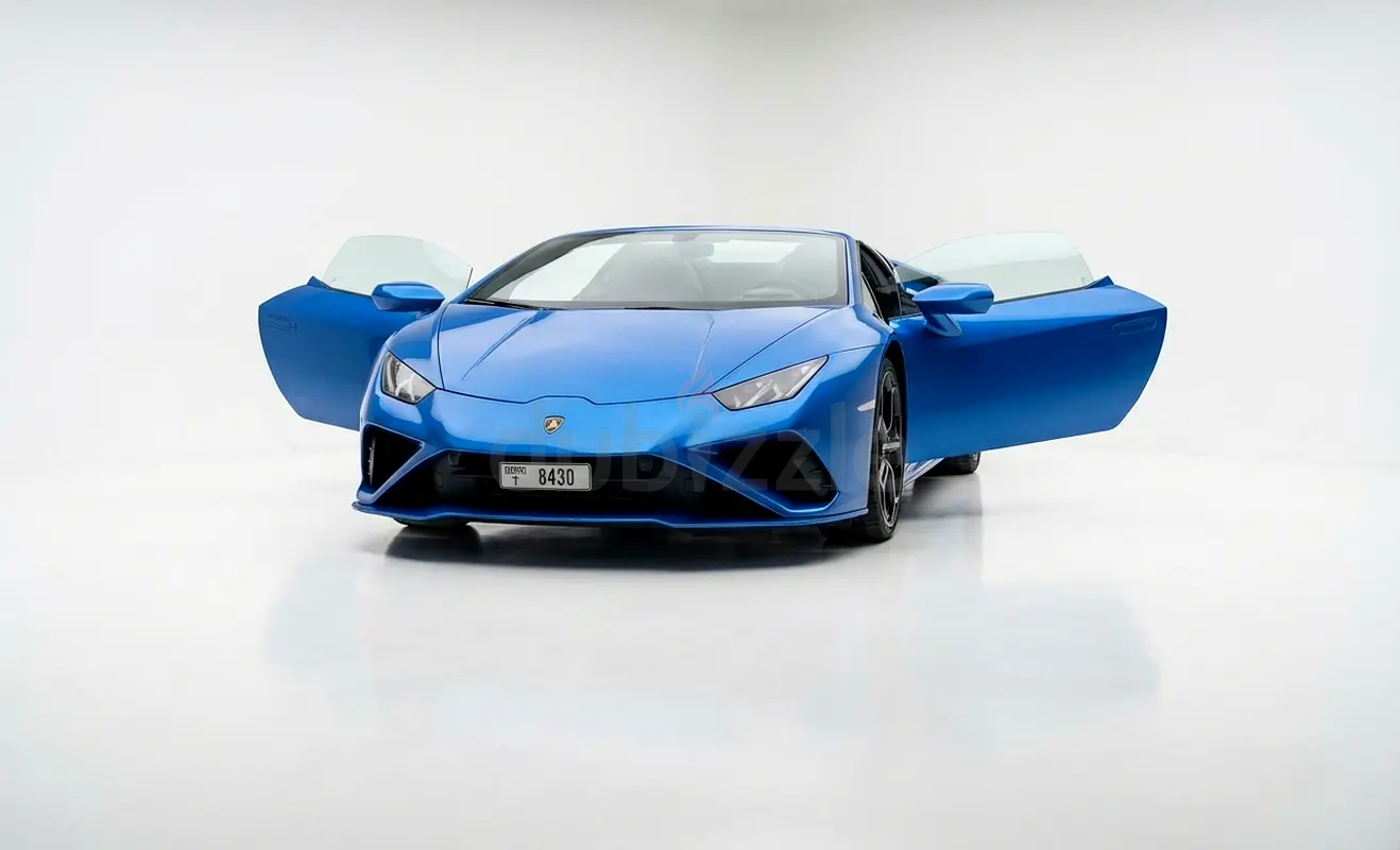 2022 Lamborghini Huracan for Rent in Al Barsha 1 (Blue) rental in Al Barsha 1, Dubai