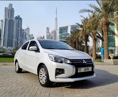 Hire 2023 Mitsubishi Attrage in Al Barsha 1 — Flexible Rental in Al Barsha 1 rental in Al Barsha 1, Dubai