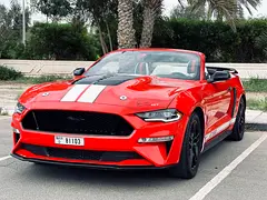 2020 Ford Mustang for Rent in Nad Al Sheba 3 (Red, Automatic, 4 Seater, Dar Bahar) photo 9