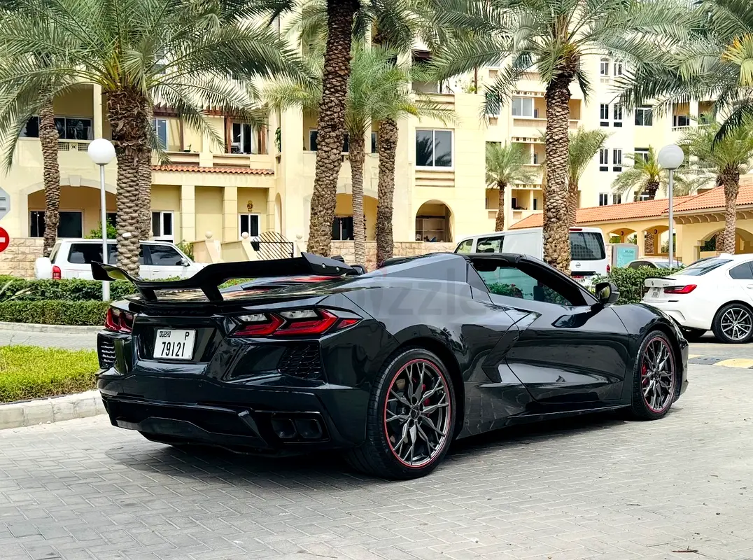2024 Chevrolet Corvette for Rent in Al Garhoud (Black) rental in Al Garhoud, Dubai