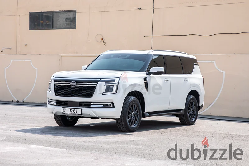 2026 Nissan Patrol for Rent in Al Jaddaf (White, Automatic, 7 Seater, Sultan Brhan) rental in Al Jaddaf, Dubai