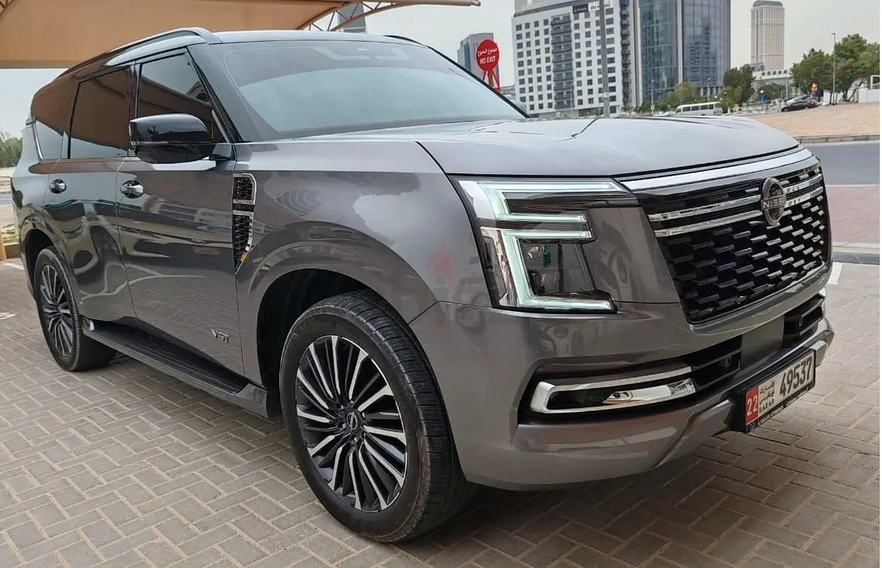 2026 Nissan Patrol for Rent in Al Jaddaf (Grey, Automatic, 7 Seater, HALA DRIVE) rental in Al Jaddaf, Dubai